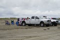 Families were playing on Ocean Shores