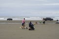 People were playing on Ocean Shores Royalty Free Stock Photo