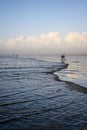 OCEAN SHORES, WA/USA Ã¢â¬â NOVEMBER 24, 2019: Copalis Beach, people out digging for razor clams at low tide in late afternoon. Royalty Free Stock Photo