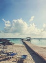 Ocean side Dock on a Beautiful Day.