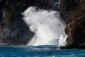 Ocean Spay Sea Surf Seascape Wave Crashing White Water Crashing Coastline Beach Royalty Free Stock Photo