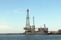 GALVESTON, TEXAS, USA - JUNE 9, 2018: Ocean Star Offshore Drilling Rig Museum and Education Center, Port of Galveston, Texas.