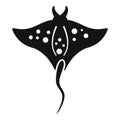 Ocean stingray icon simple vector. Fish animal Royalty Free Stock Photo