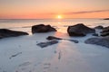 Ocean Sunrise Folly Beach South Carolina Royalty Free Stock Photo