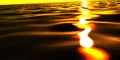 ocean sunset macro, sun light in water Royalty Free Stock Photo