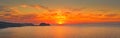 Ocean sunset panorama, Zarautz, Spain