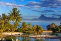 Ocean at sunset. Polynesia. Tahiti.Landscape Royalty Free Stock Photo