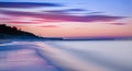 Ocean sunset sky - gorgeous panorama twilight sky and peaceful water background Royalty Free Stock Photo