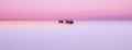 Ocean sunset sky - gorgeous panorama twilight sky and peaceful water background Royalty Free Stock Photo