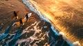 Ocean Surfing, Top View Royalty Free Stock Photo