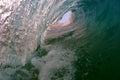 Ocean Surfing Wave in Honolulu Hawaii Royalty Free Stock Photo