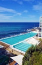 Ocean swimming pool with a beach view, Sydney, Australia Royalty Free Stock Photo