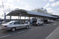 Ocean Terminal passengers and cruise ship Southampton UK Royalty Free Stock Photo