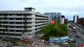 Ocean Terminal Shopping Center in Edinburgh Leith - aerial view - EDINBURGH, SCOTLAND - OCTOBER 04, 2022