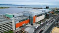 Ocean Terminal Shopping Center in Edinburgh Leith - aerial view - EDINBURGH, SCOTLAND - OCTOBER 04, 2022