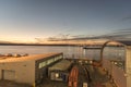 Ocean Terminal and Southampton water at dusk