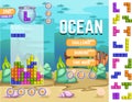 Ocean Tetris Matching Game Kit