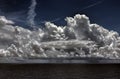 Ocean Thunderstorm with Cumulonimbus Clouds and Rain Royalty Free Stock Photo