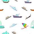 Ocean transport pattern, cartoon style