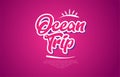 ocean trip word text typography pink design icon