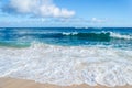 Ocean and tropical sandy beach background Royalty Free Stock Photo