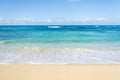 Ocean and tropical sandy beach background Royalty Free Stock Photo