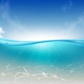 Ocean, tropical sea water column realistic vector