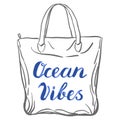 Ocean vibes lettering.