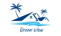 Ocean View, Beach Resort Logo