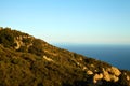 Ocean view and geology, Malibu, CA Royalty Free Stock Photo