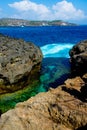 Ocean view gorge in the rocks