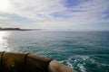 Ocean view from marine lighthouse of capbreton and hossegor on the atlantic coast in southwest france Royalty Free Stock Photo