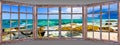 Ocean view window paradise Royalty Free Stock Photo