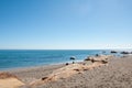 Ocean view with people on beach