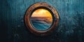 Ocean View Porthole Royalty Free Stock Photo
