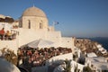 Ocean view rooftop bar in Oia Greece