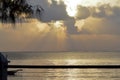Ocean view at sunrise on Bamburi Royalty Free Stock Photo