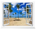 Ocean view window Royalty Free Stock Photo