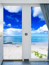 Ocean view window Caribbean Dominican Republic Royalty Free Stock Photo