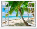 Ocean view window Caribbean Dominican Republic Royalty Free Stock Photo