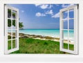 Ocean view window Royalty Free Stock Photo