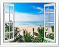 Ocean view window paradise Royalty Free Stock Photo