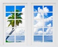 Ocean view window paradise Royalty Free Stock Photo