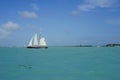 Ocean water and a schooner near Key West