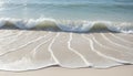 Ocean Wave Breaking on Sandy Beach Royalty Free Stock Photo