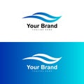 Ocean Wave Logo, Water Wave Design, Brand Design Vector Royalty Free Stock Photo