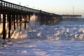 Ocean Wave Storm Pier Royalty Free Stock Photo