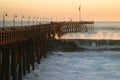 Ocean Wave Storm Pier Royalty Free Stock Photo
