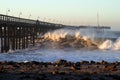 Ocean Wave Storm Pier