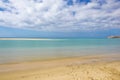 Ocean wave water on beautiful Jandia beach, Morro Jable, Fuerteventura, Canary Islands, Spain Royalty Free Stock Photo